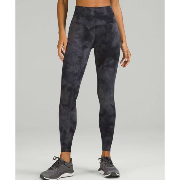Lululemon Wunder Train High-Rise Tight with Pockets 25" Diamond Dye Grey 0 - Picture 1 of 6